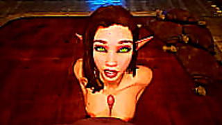Elf Goddess Gags on Cock Before Riding Hard in Stunning 3D Fantasy Sex
