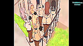 Six Busty Anime Beauties Share One Cock in Steamy Orgy Madness