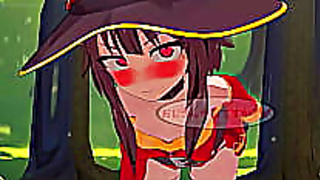 Megumin Blows Her Lover Wildly in Hot KoNoSubA Sex Scene Passion