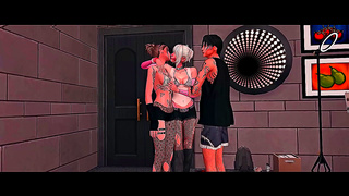 Rockstar Seduced by Horny Fans in Wild Hentai Concert Threesome Gone Crazy