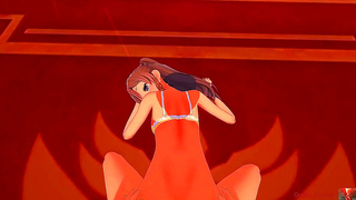 Voluptuous Anime Vixen Rides Hard to Explosive Orgasm
