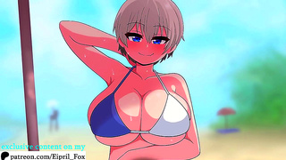 Sultry Anime Babe Gags on Massive Dick Then Gets Pounded Hard from Behind