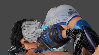 Elven Nun Gives Sensual Blowjob to Slime in Steamy Hentai Tryst