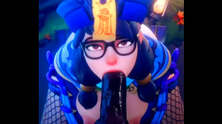 Anime Vixen Rides Hard Dick with Sensual Blowbang Leading to Steamy Facial Climax